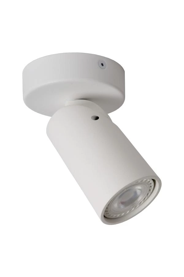 Lucide XYRUS - Plafondspot - Ø 9 cm - LED Dim to warm - GU10 - 1x5W 2200K/3000K - Wit - uitgezet